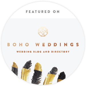 Featured on Boho Weddings - the Boho Luxe Wedding Blog