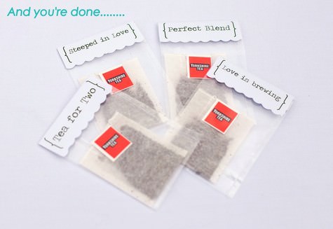 tea bag wedding favours