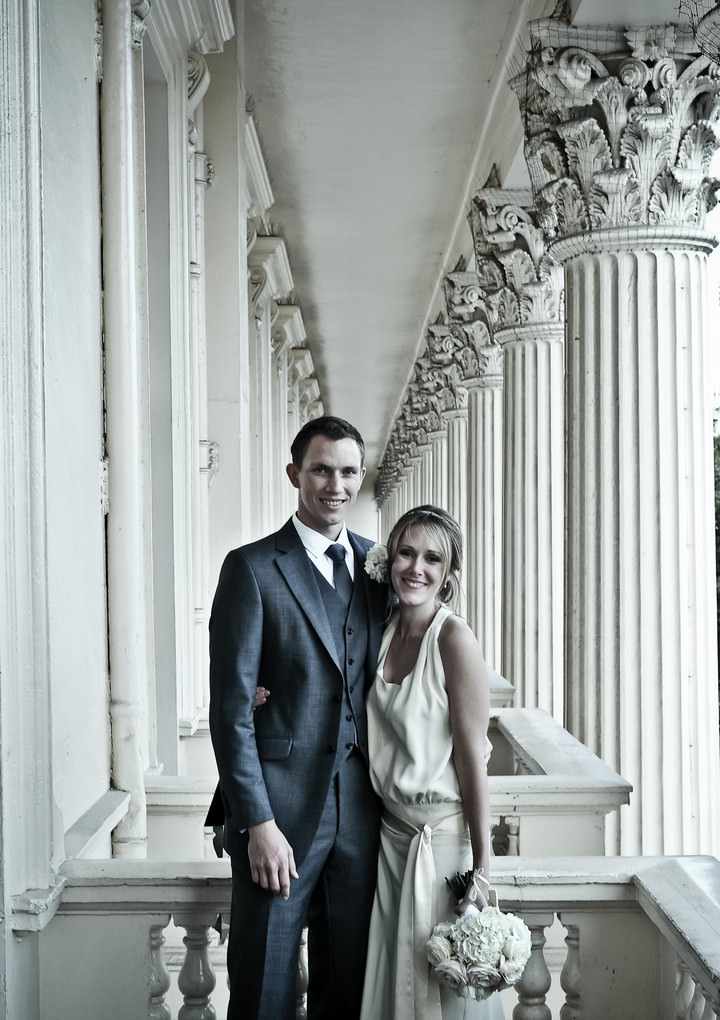 London wedding bride and groom