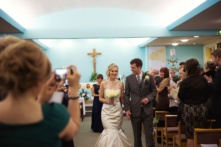 modern wedding ceremony at St Peter & Paul Church in Manchester