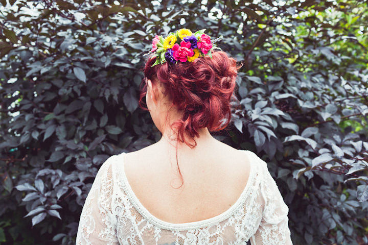brides hair style 12 Horror Movie Themed Wedding By Carly Bevan