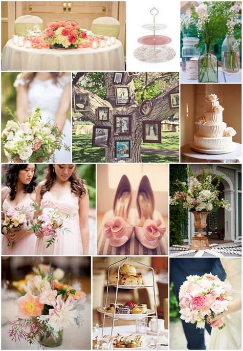 blush and peach wedding