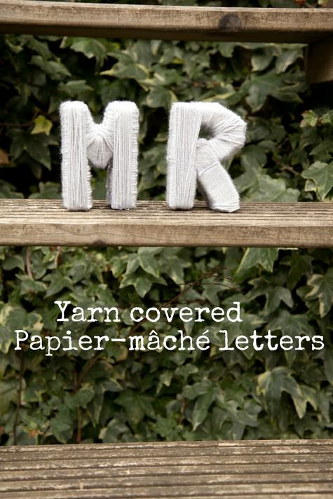 Papier-mâché letters