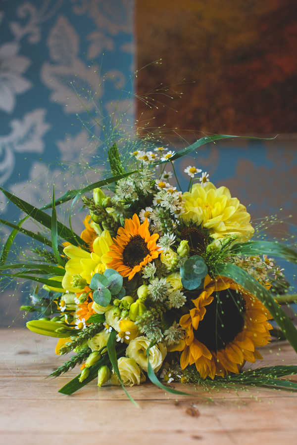 yellow wedding flowers