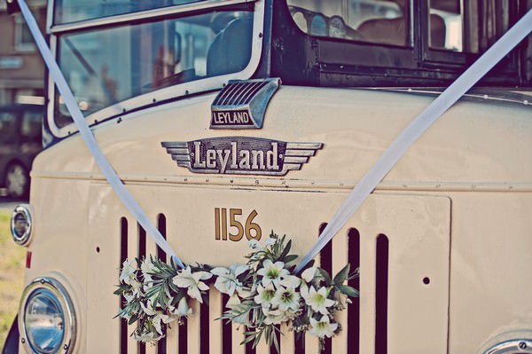 vintage wedding bus
