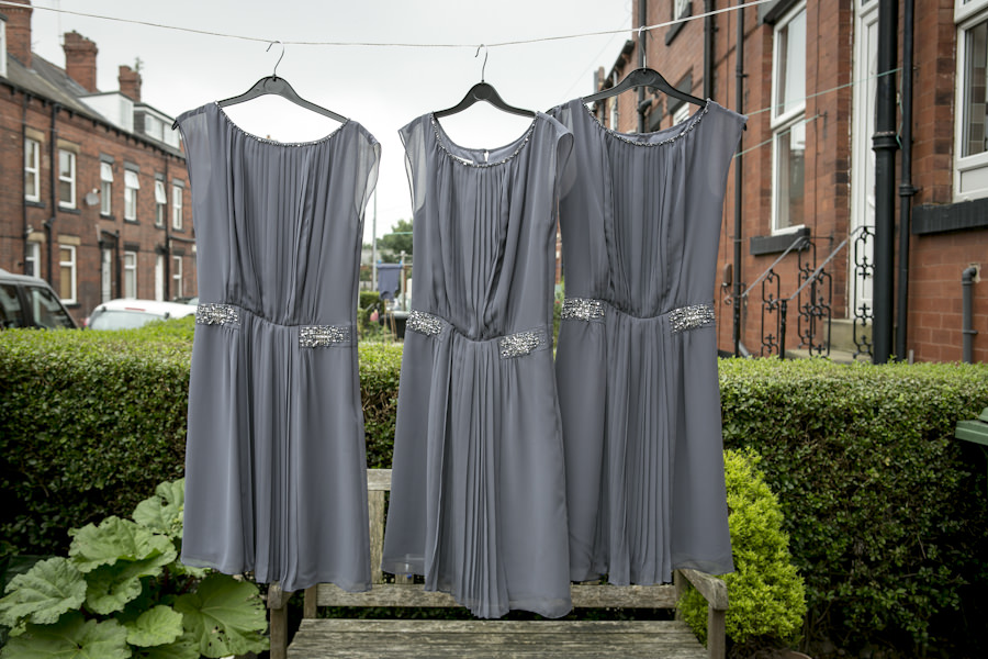 grey bridesmaids dress