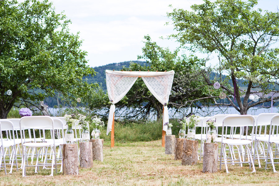 outdoor wedding ceremony area