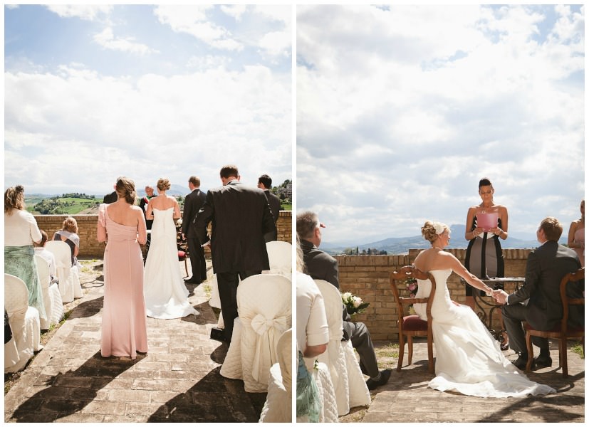 outdoor wedding ceremony in Italy