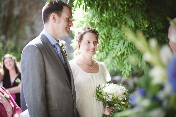 wedding couple at an outdoor wedding ceremony