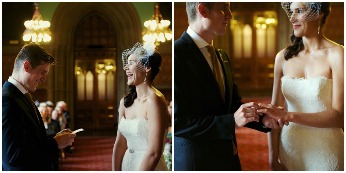 Manchester town hall wedding ceremony