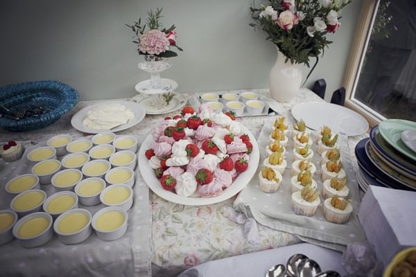 English tea part wedding food