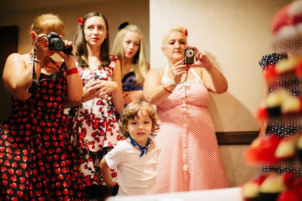 red and black wedding cup cakes