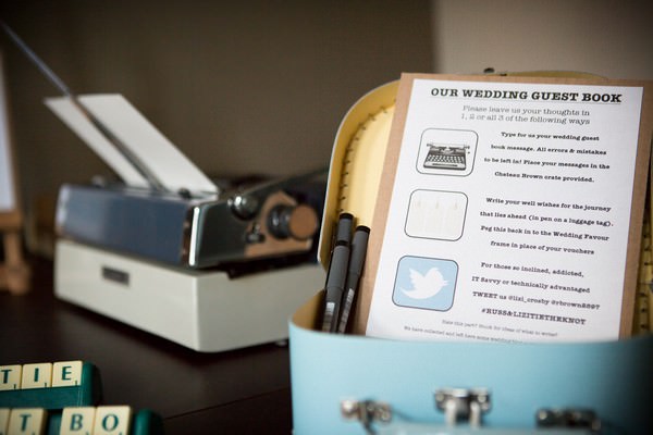 typewriter guest book