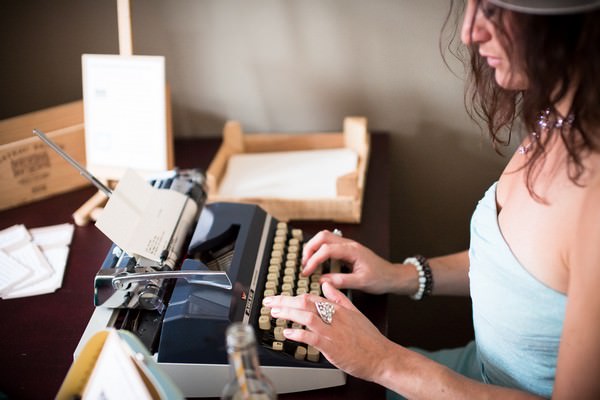 typewriter guest book