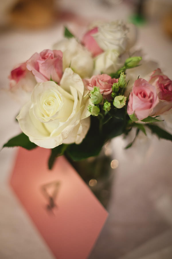 wedding flowers on table