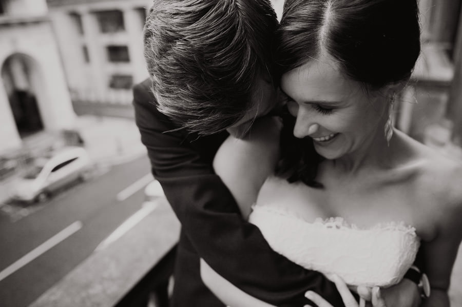 Modern Manchester wedding couple