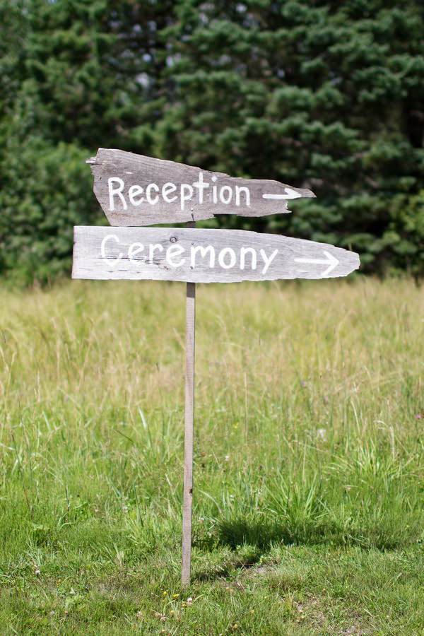 wedding sign