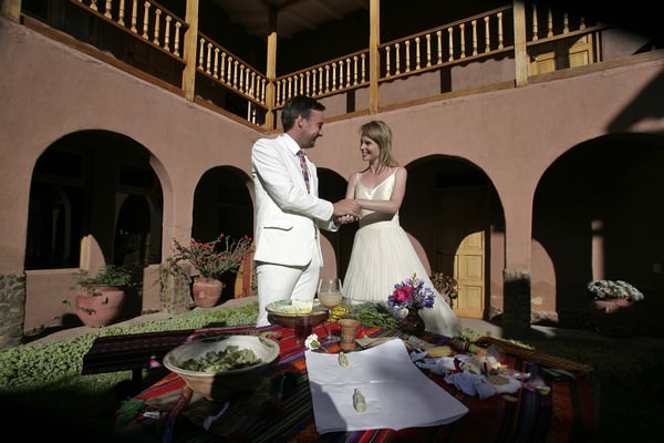 Traditional Andean wedding ceremony