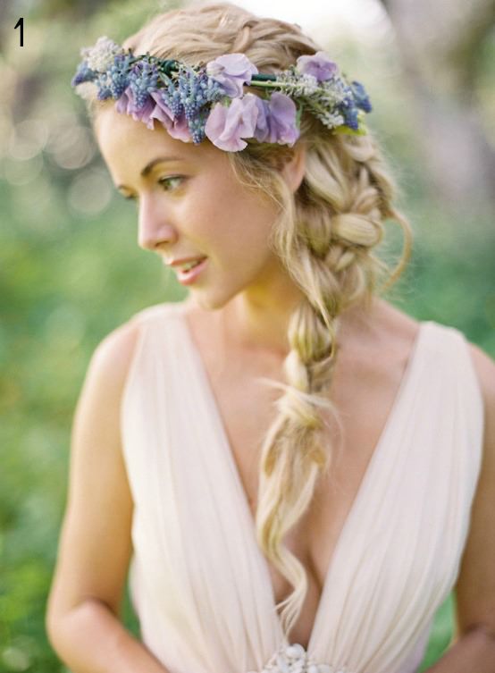 flowers with plated hair