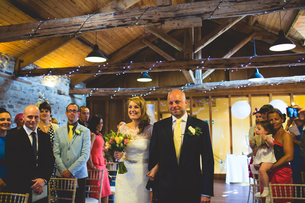 bride walking down the aisle 