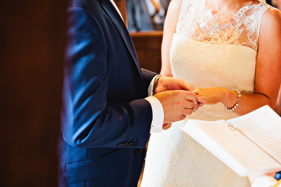 wedding ceremony at St Peter and St Paul Church Appledore, Kent