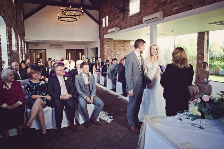  wedding ceremony at the Doubletree in Chester