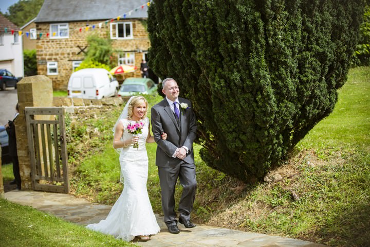 wedding ceremony at St Marys Church Everdon