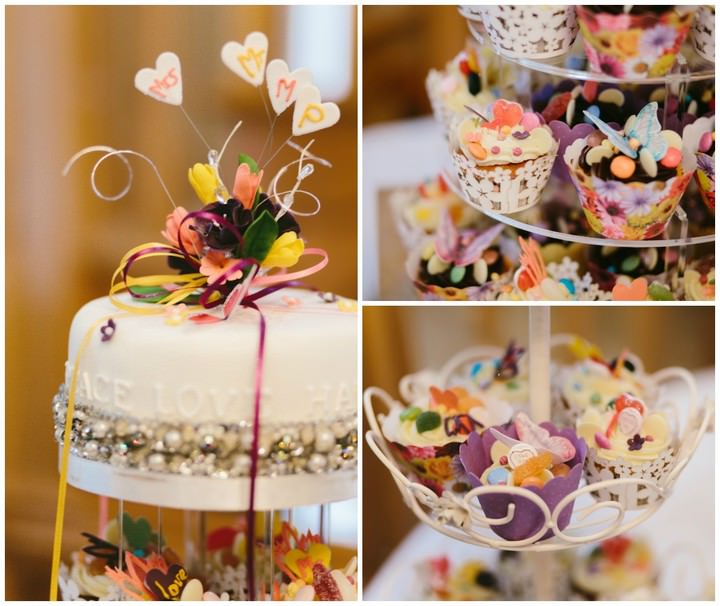 colourful wedding cake