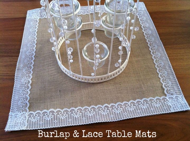 How to Make DIY Placemats from Burlap with a No Sew Method