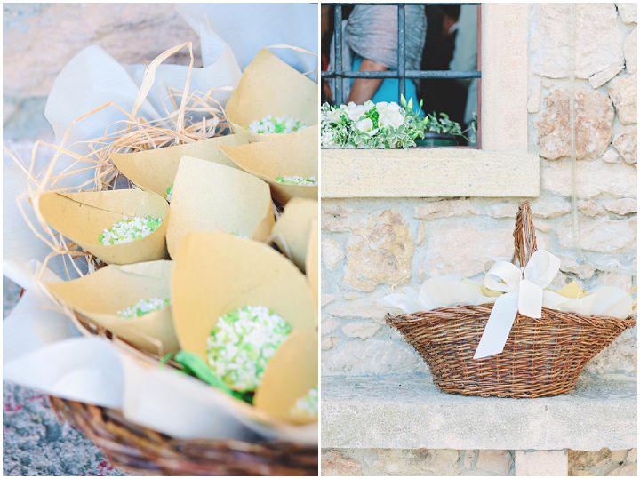 green and white confetti