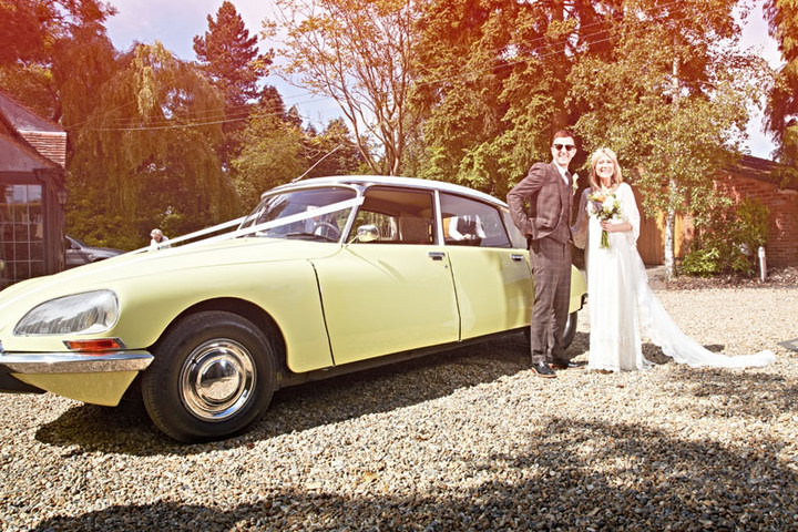 4 70's Wedding with flower crowns and Tipis