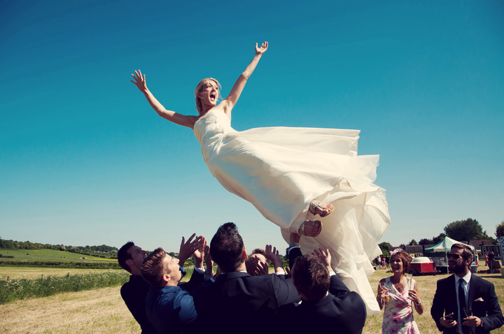 4 Fun Festival Wedding, With Fish & Chips And a Rodeo Bull.