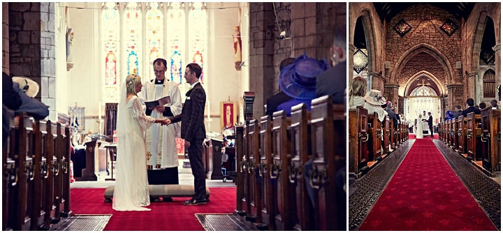 6 70's Wedding with flower crowns and Tipis