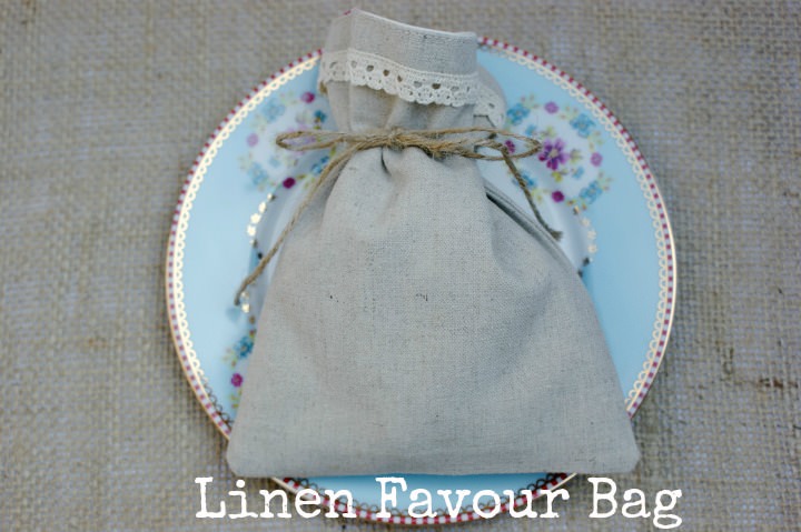 Linen Favour Bag