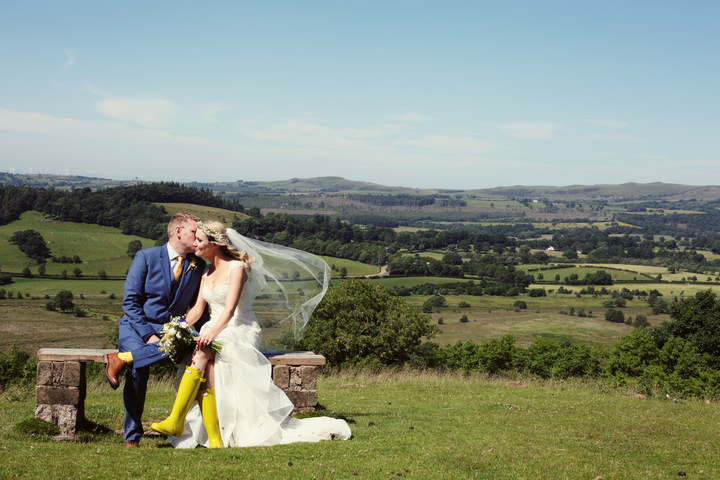 Yellow and Blue 22 Homemade Wedding Complete With Red Squirrels