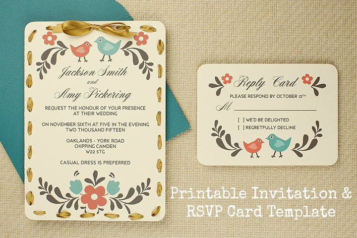 DIY Tutorial: FREE Printable Invitation and RSVP Card ...