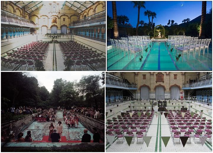 swimming pool wedding venue