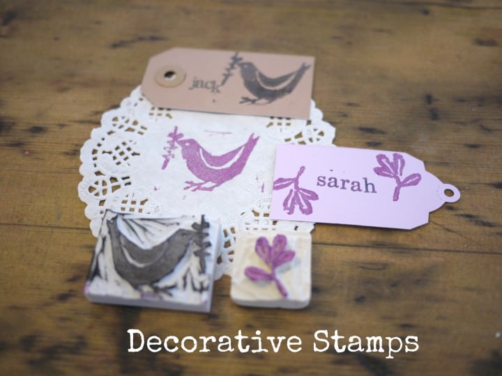 Decorative Stamps Using Erasers