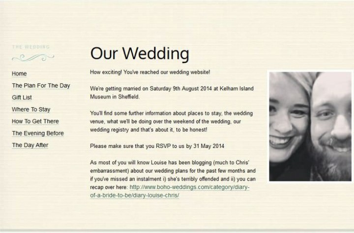 wedding website