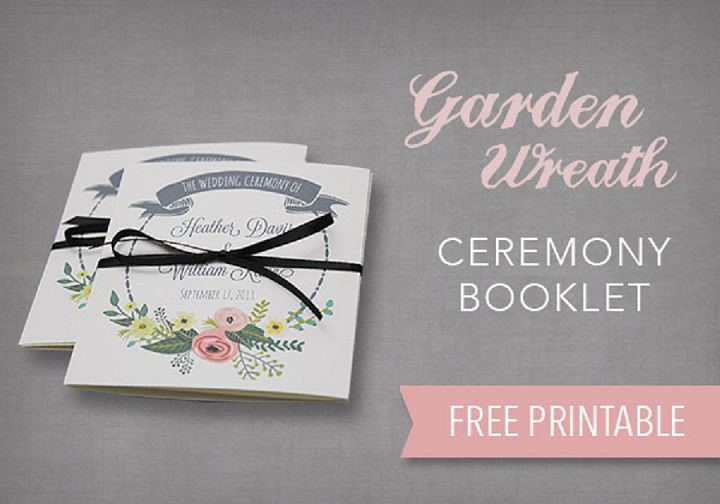 DIY Tutorial FREE Printable Ceremony Booklet Boho Weddings For the