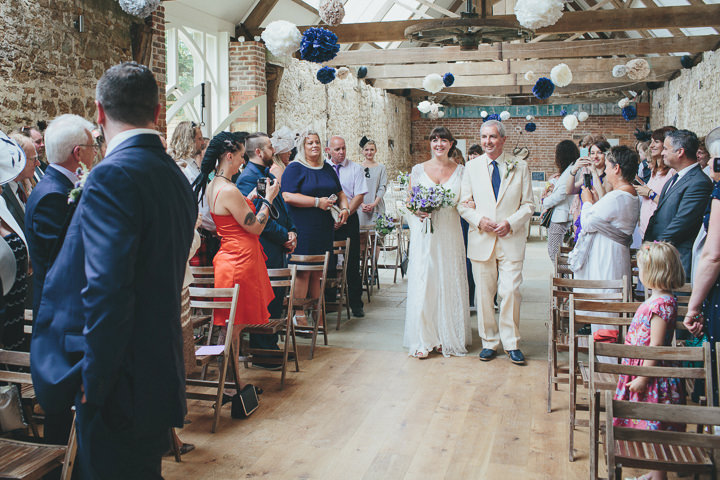 27 Katy & Steven's Navy Dorset Barn Wedding. By Helen Lisk