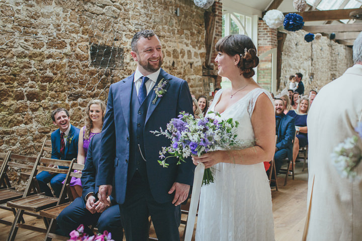 28 Katy & Steven's Navy Dorset Barn Wedding. By Helen Lisk