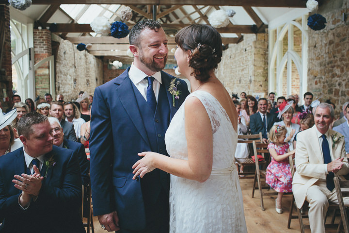 29 Katy & Steven's Navy Dorset Barn Wedding. By Helen Lisk