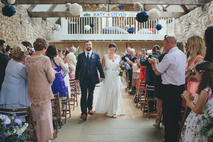 30 Katy & Steven's Navy Dorset Barn Wedding. By Helen Lisk