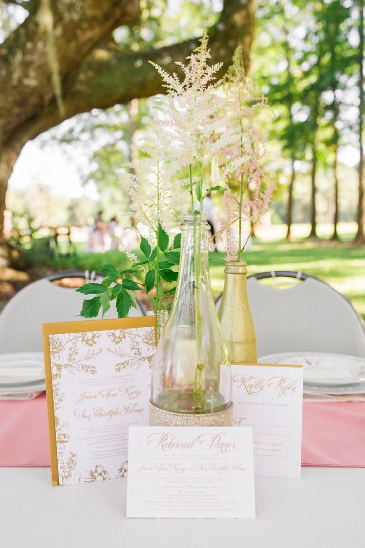 13 Pink and Gold Outdoor Wedding by Priscilla Thomas Photography