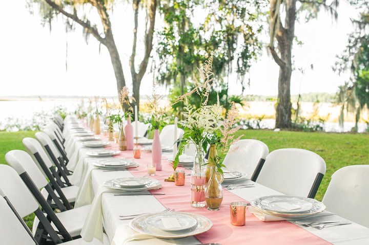 25 Pink and Gold Outdoor Wedding by Priscilla Thomas Photography