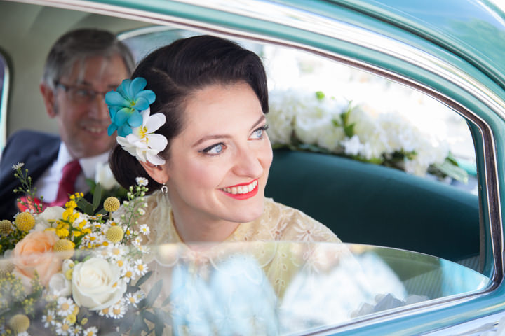 14 1950s Rockabilly Wedding With a Yellow Wedding Dress