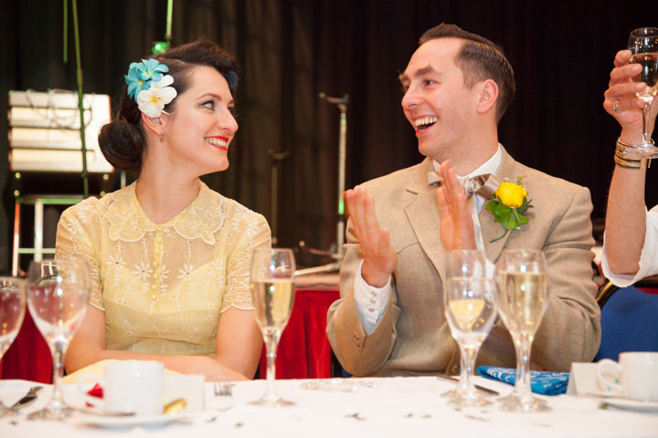 33 1950s Rockabilly Wedding With a Yellow Wedding Dress