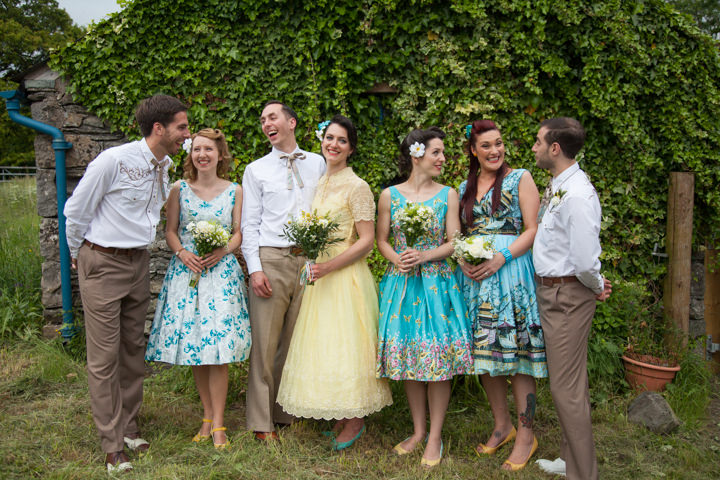 35 1950s Rockabilly Wedding With a Yellow Wedding Dress