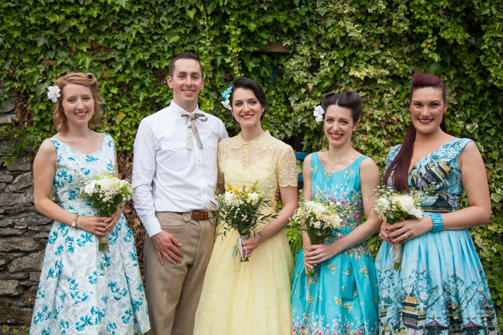 36 1950s Rockabilly Wedding With a Yellow Wedding Dress